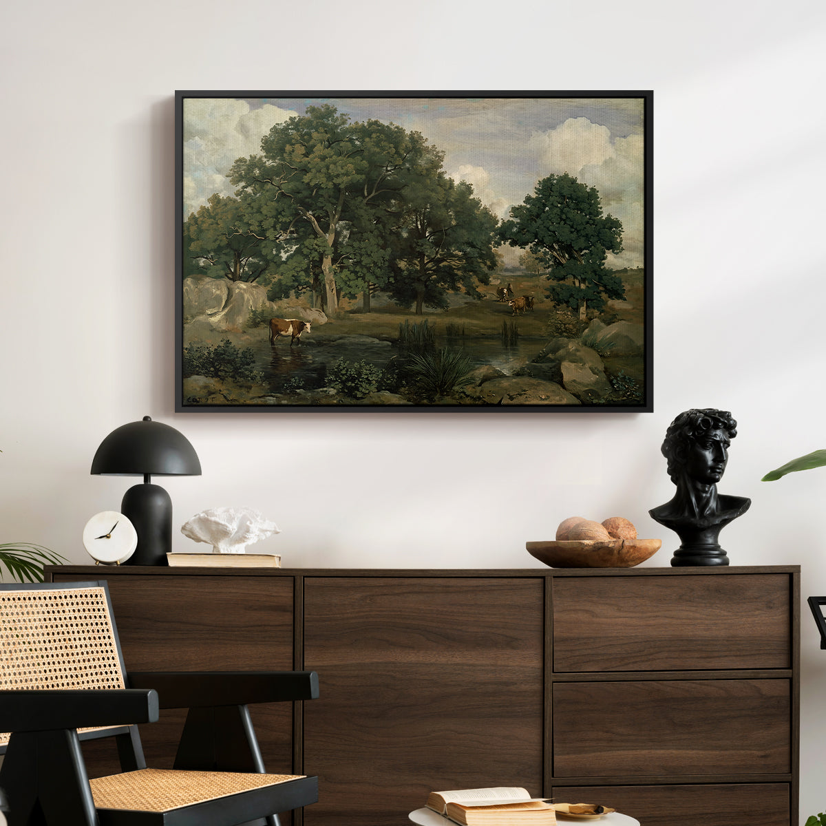 Forest of Fontainebleau, 1846 - Floater Framed Canvas Print