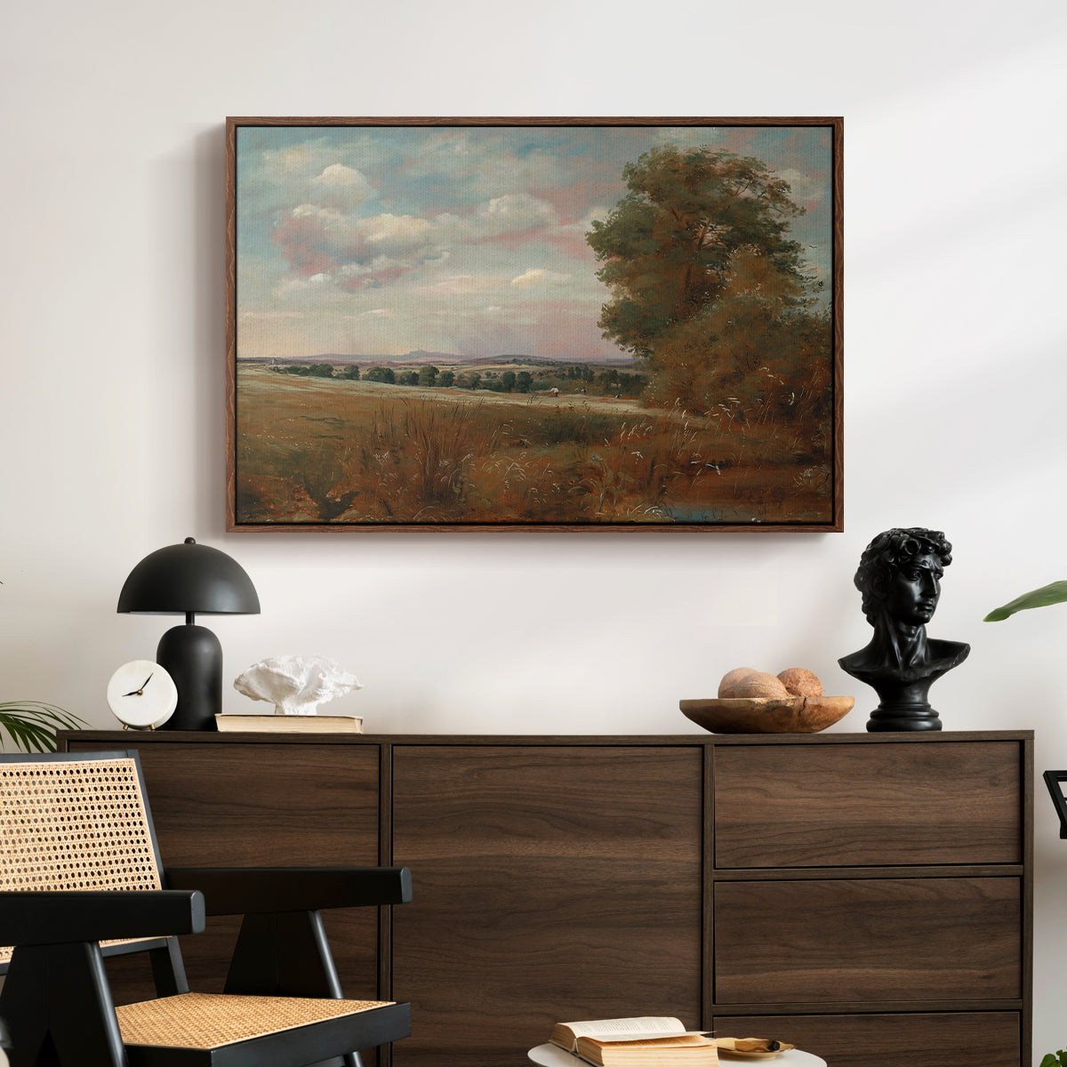 Landscape at Hampstead, with Harrow in the Distance, c. 1849-1855 - Floater Framed Canvas Print