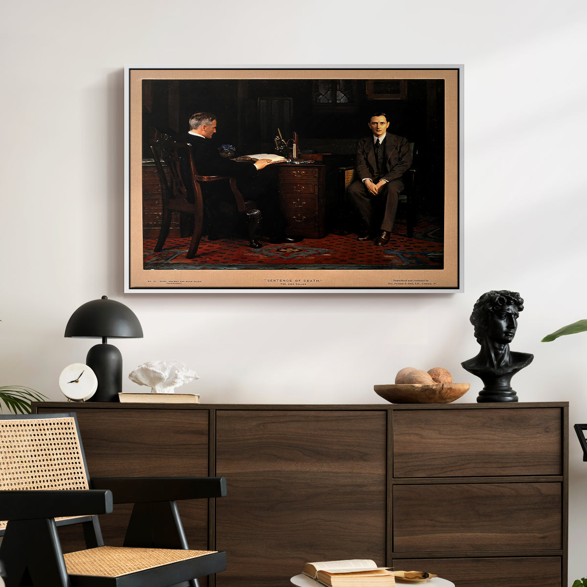 The Sentence of Death, 1908 - Floater Framed Canvas Print
