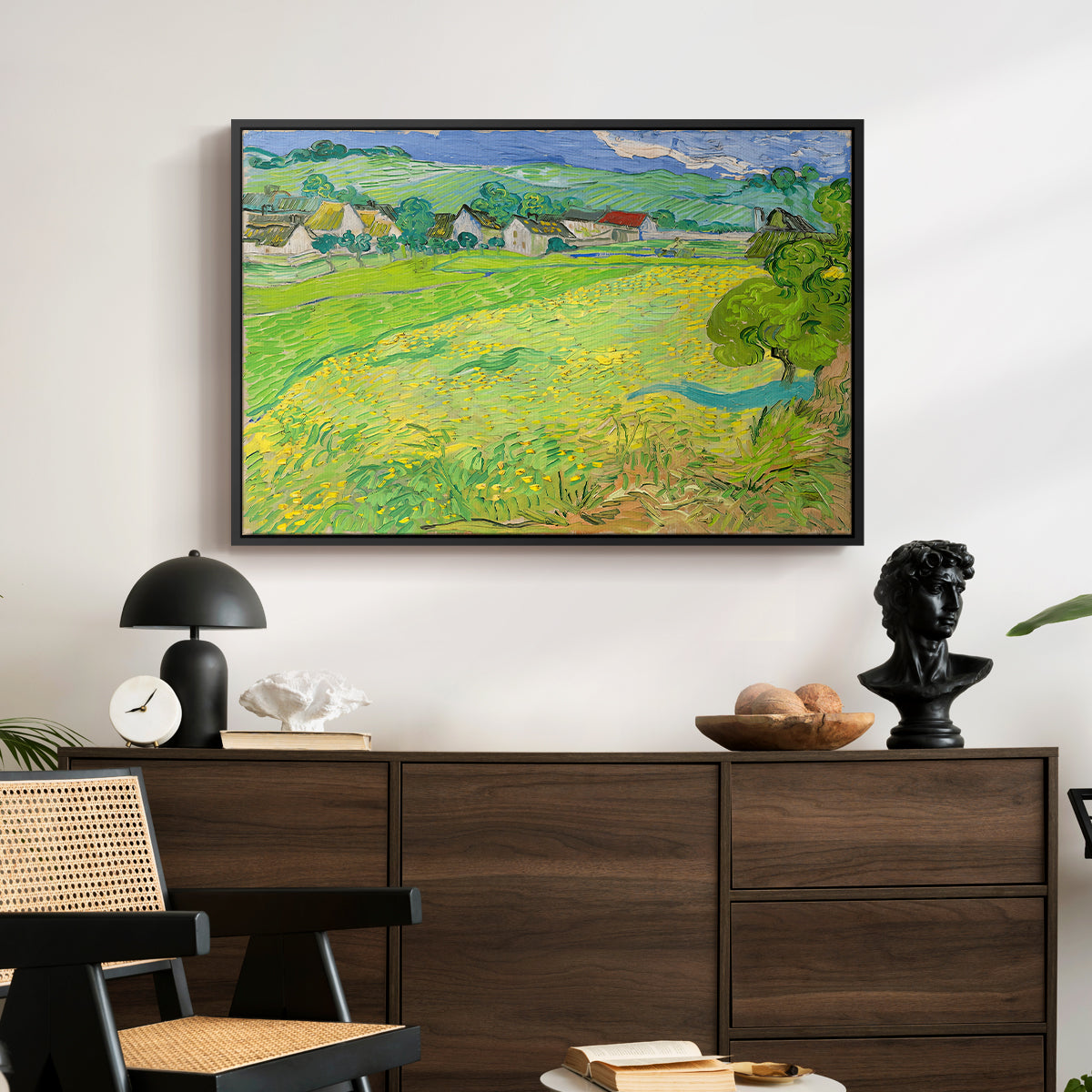 Les Vessenots in Auvers, 1890 - Floater Framed Canvas Print