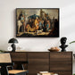 David with Goliath's Head in front of Saul, for Rembrandt, 1627 - Floater Framed Canvas Print