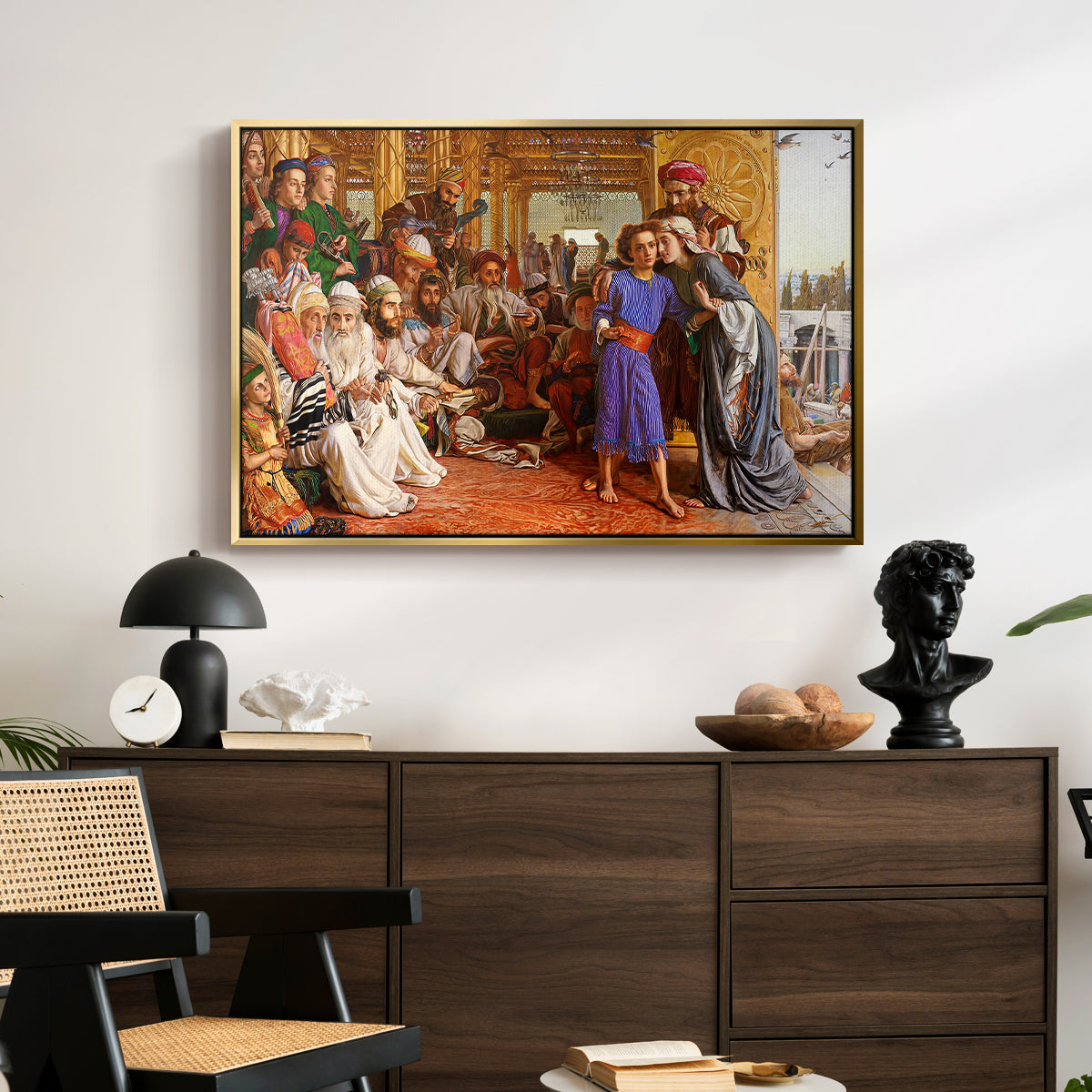 The Finding of the Saviour in the Temple, 1854-1860 - Floater Framed Canvas Print