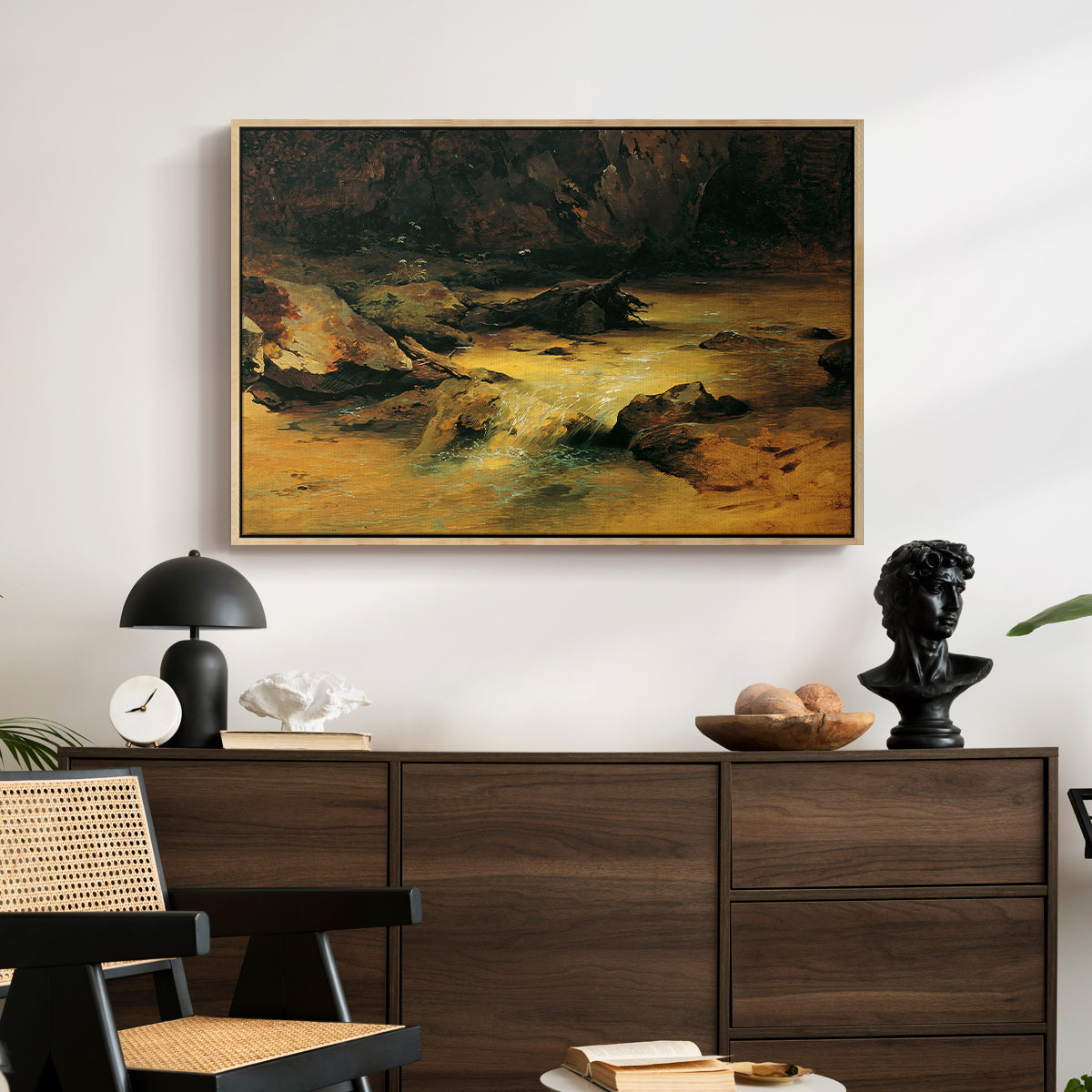 Wildbach (Wild Stream) - Floater Framed Canvas Print