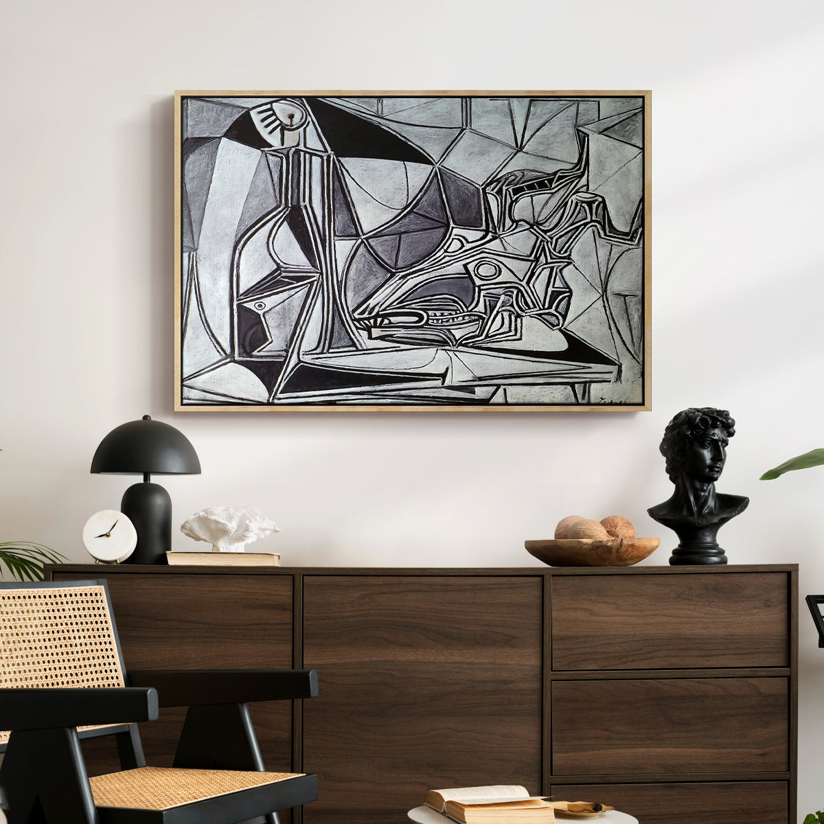 Goat's Skull, Bottle and Candle, 1952 - Floater Framed Canvas Print