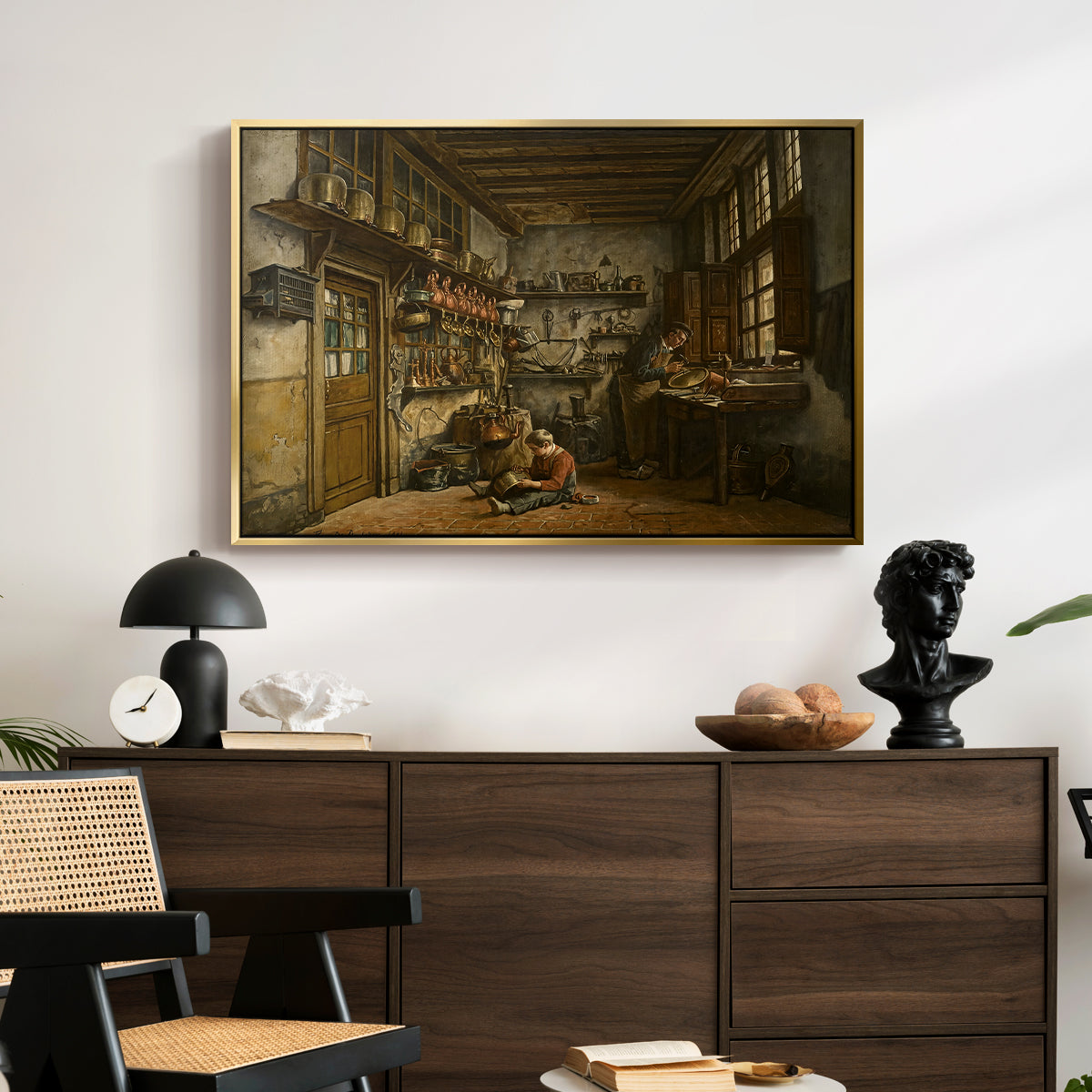 The Tinker, 1861 - Floater Framed Canvas Print
