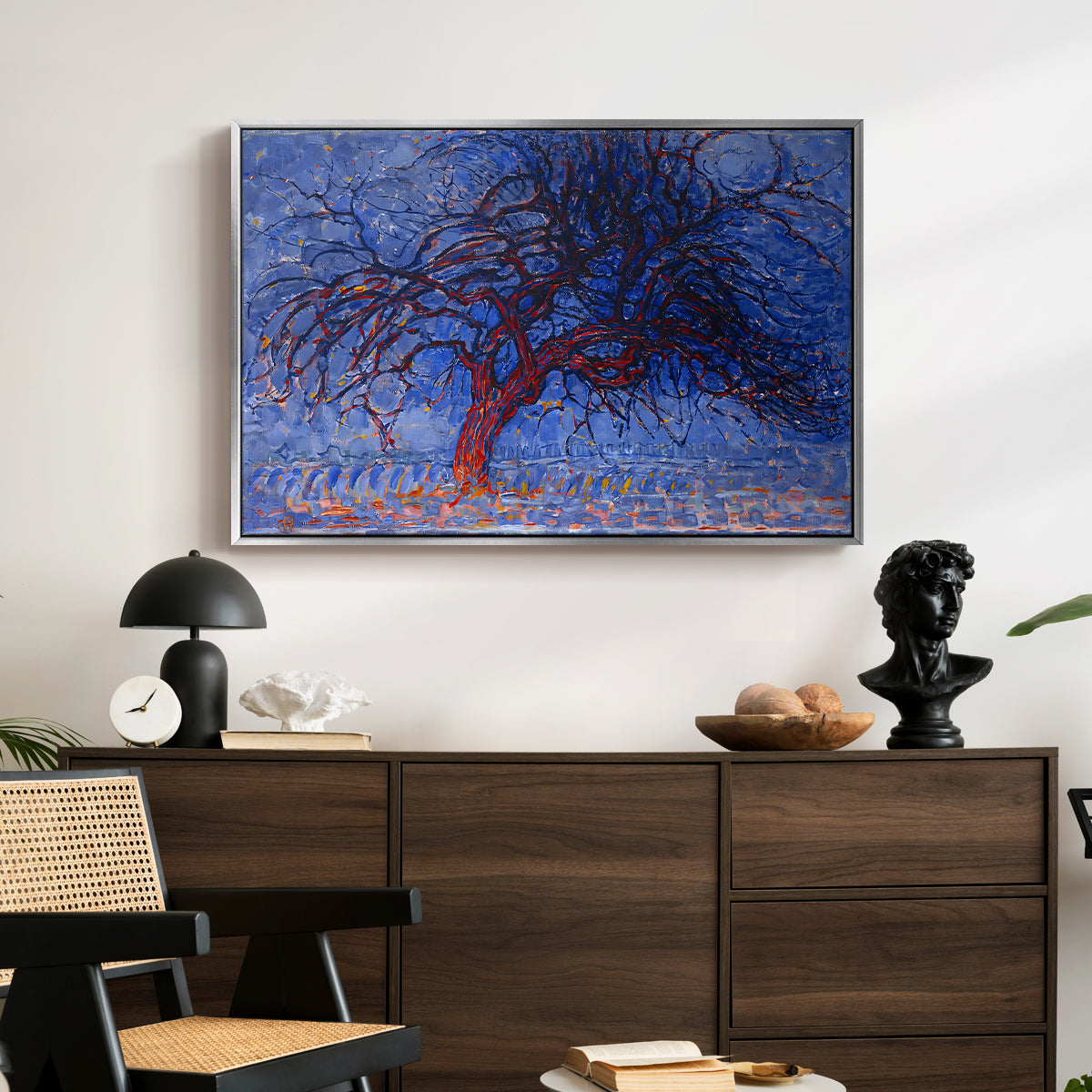 The Red Tree, 1909 - Floater Framed Canvas Print