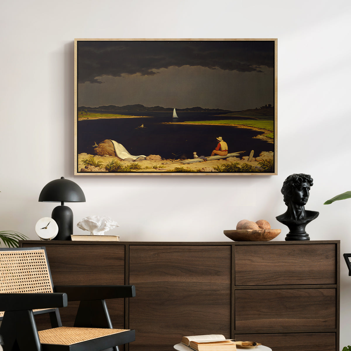 Approaching Thunder Storm, 1859 - Floater Framed Canvas Print