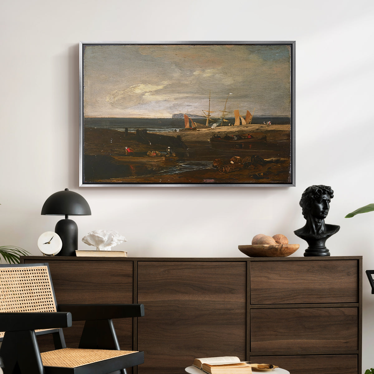 A Scene on the English Coast, c. 1798 - Floater Framed Canvas Print