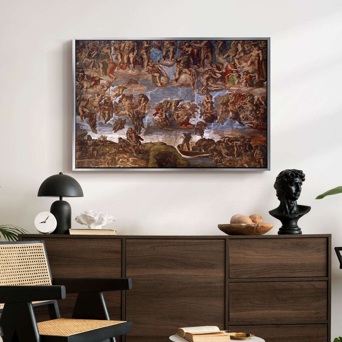The Last Judgment (Charon's Boat and the Damned), 1536-1541 - Floater Framed Canvas Print