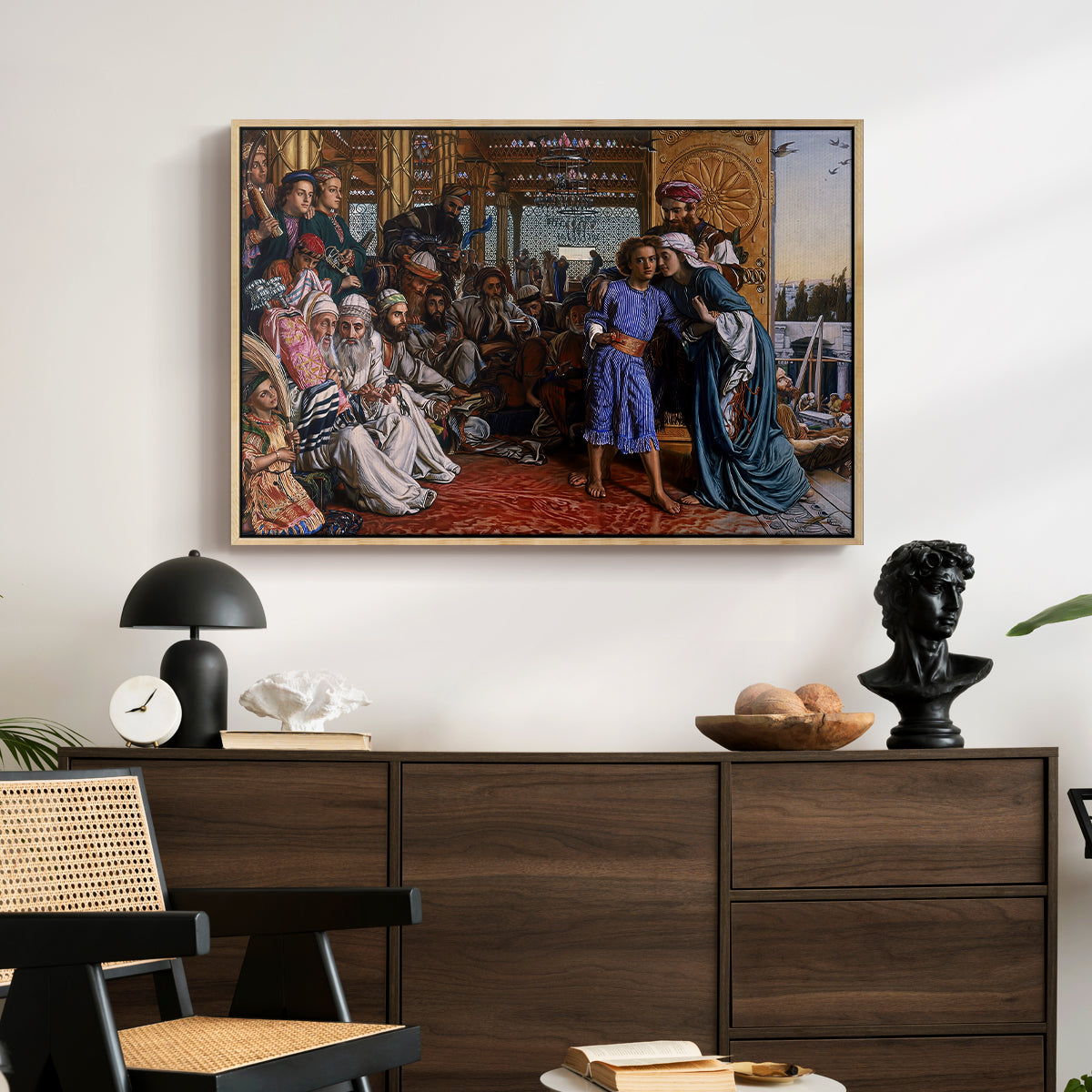 The Finding of the Saviour in the Temple, 1854-1860 - Floater Framed Canvas Print