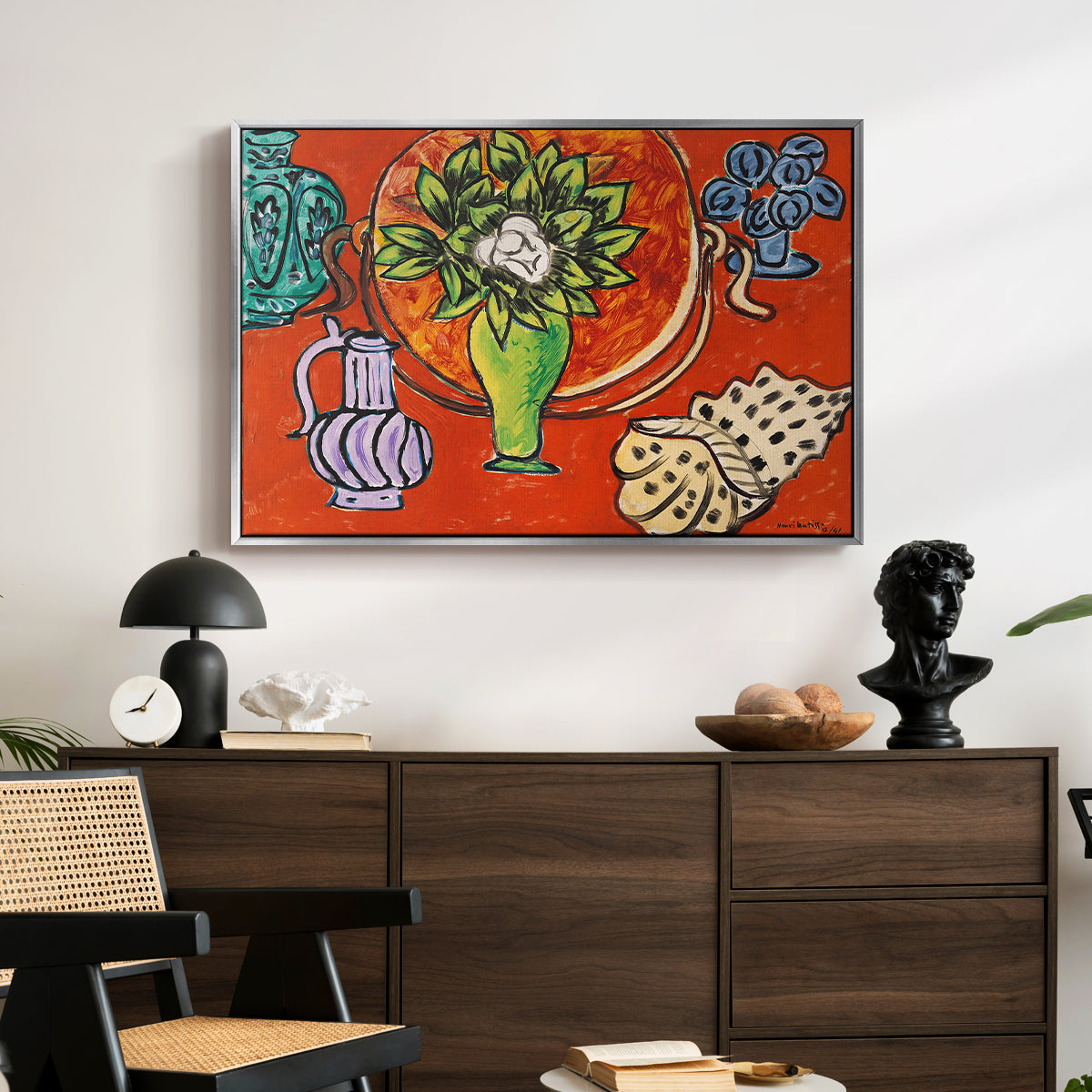 Still Life with a Magnolia (Nature morte au magnolia), 1941 - Floater Framed Canvas Print