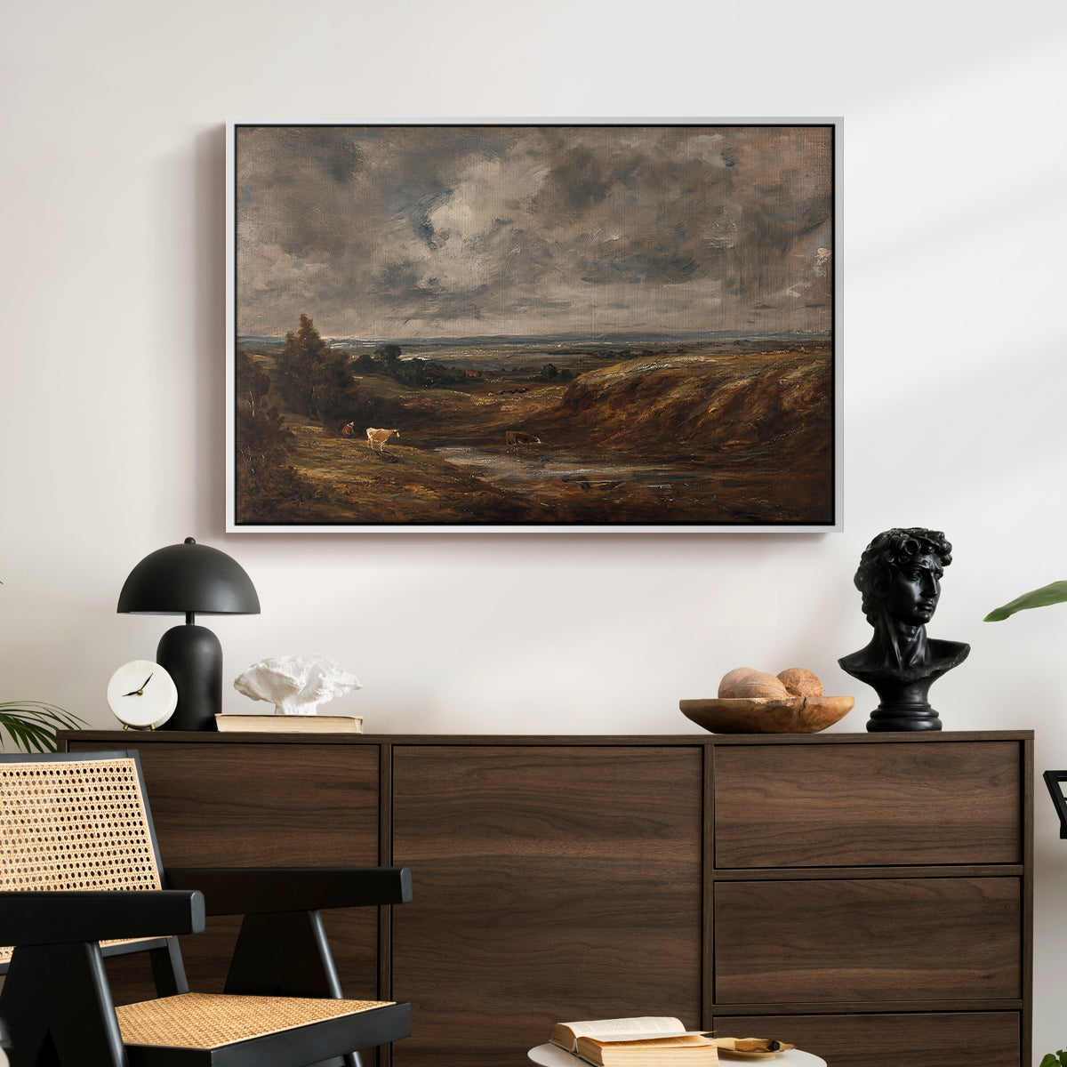 Hampstead Heath, 1825 - Floater Framed Canvas Print