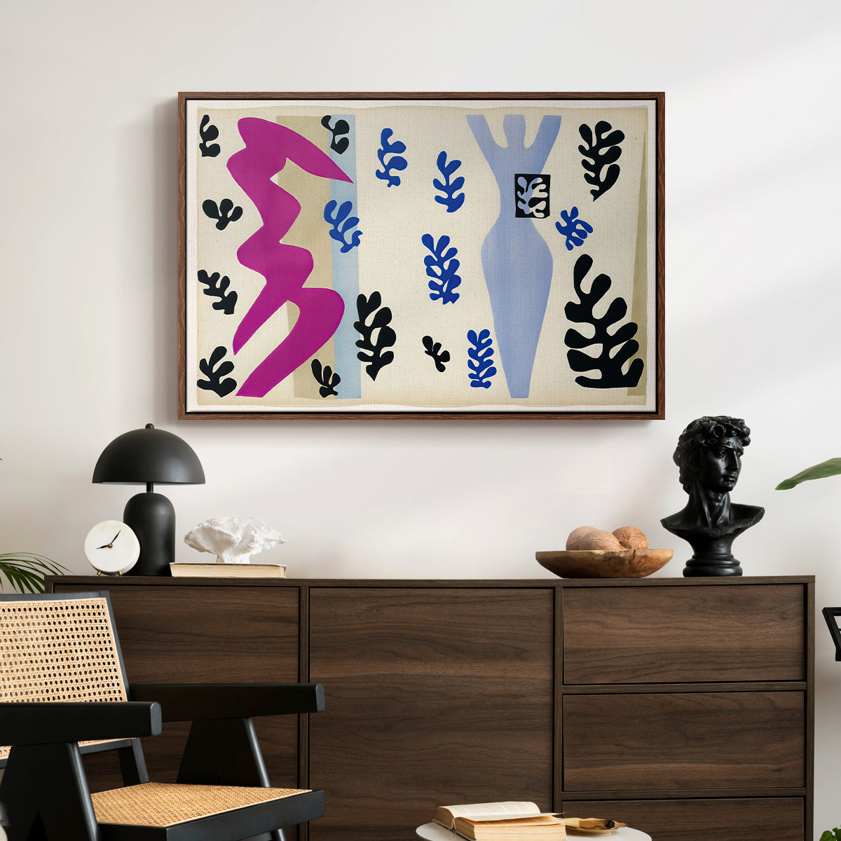 The Knife Thrower (Le lanceur de couteaux), from Jazz, 1947 - Floater Framed Canvas Print