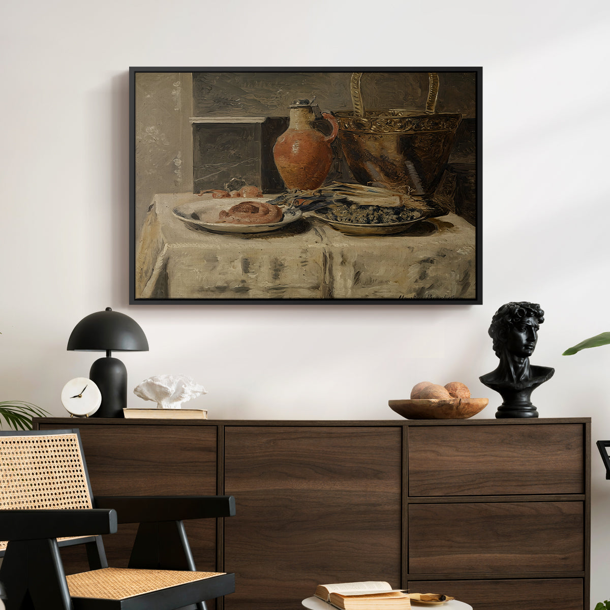 Still Life with Jar, c. 1881-1885 - Floater Framed Canvas Print