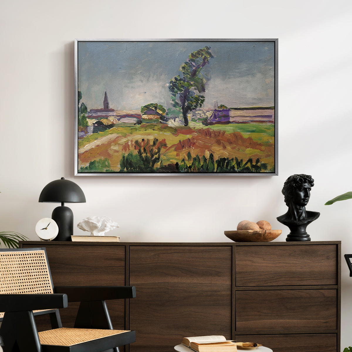 Landscape Around Toulouse, The Bridge of the Young Ladies, 1898 - Floater Framed Canvas Print