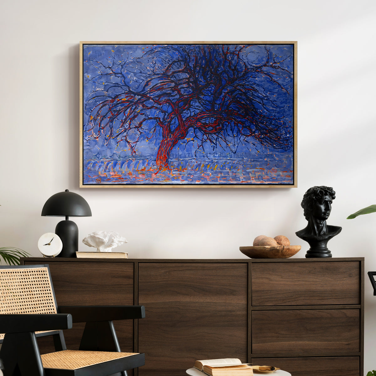 The Red Tree, 1909 - Floater Framed Canvas Print