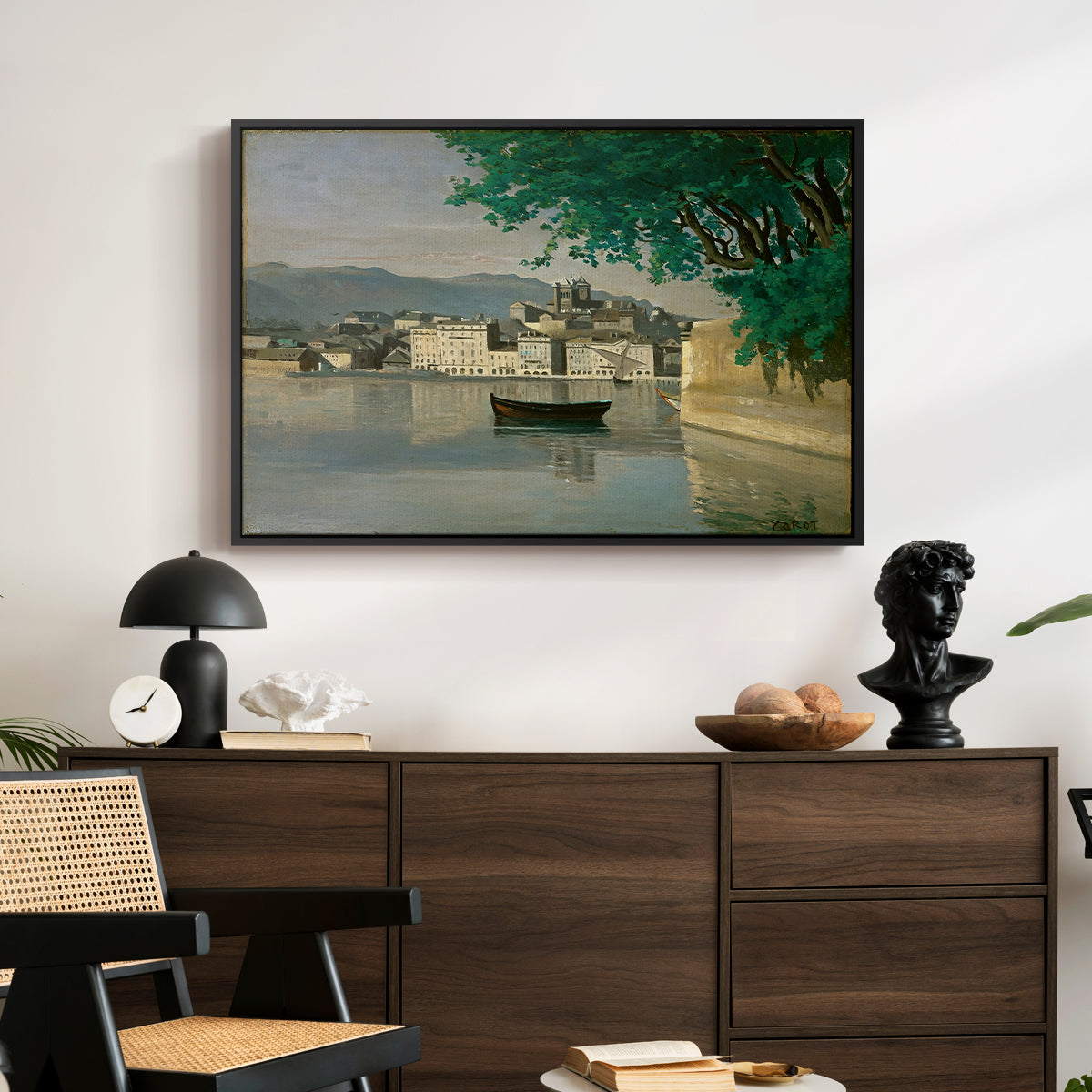 Geneva View of Part of the City, c. 1834-1835 - Floater Framed Canvas Print