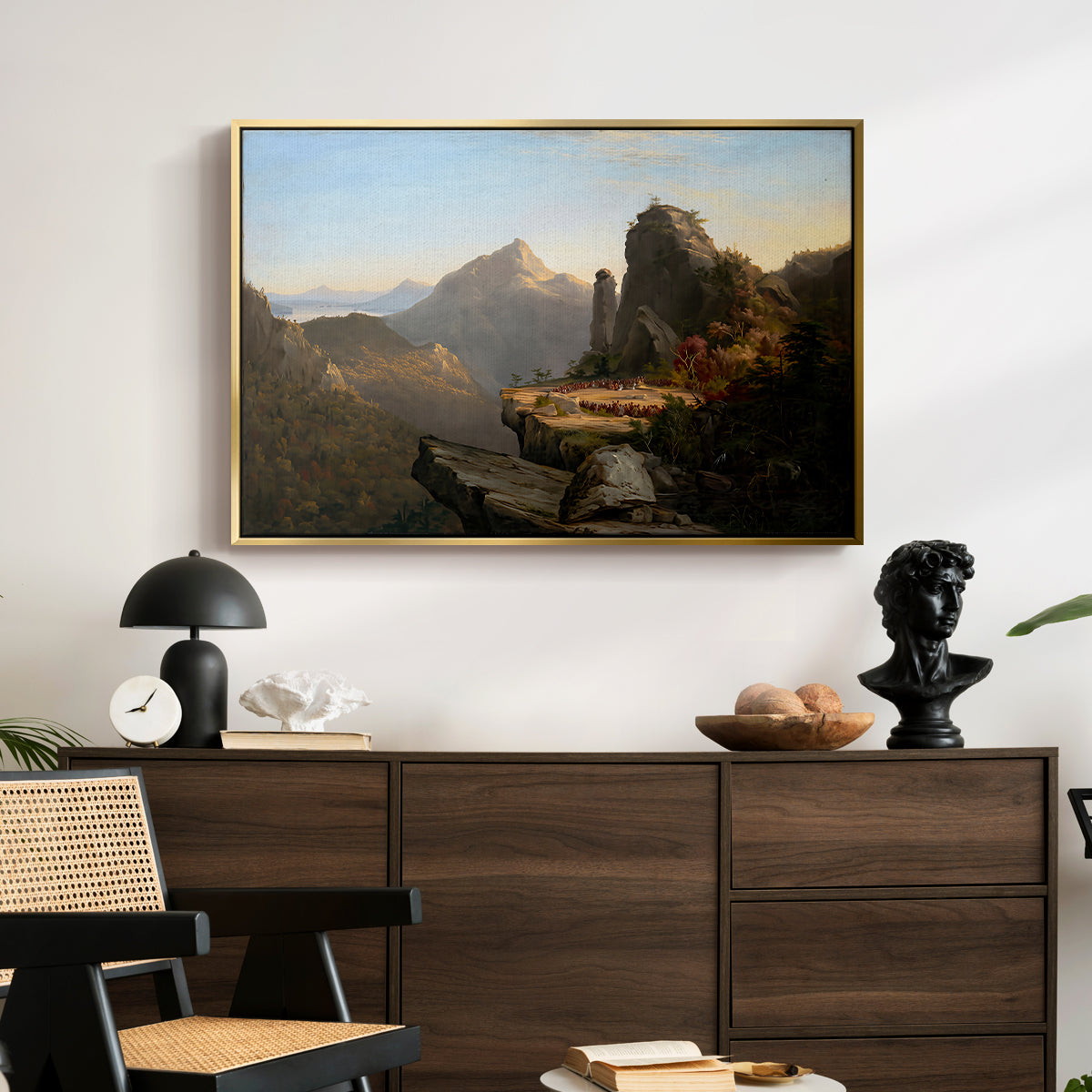 Scene from “The Last of the Mohicans”, 1827 - Floater Framed Canvas Print