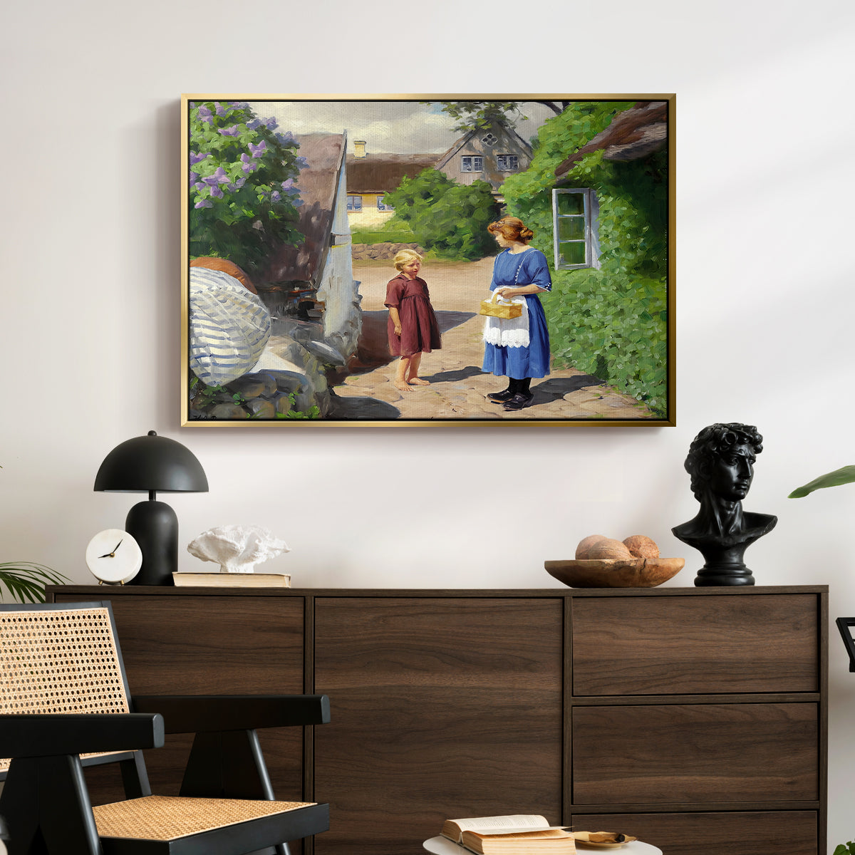Summer Day in Jyllinge, 1922 - Floater Framed Canvas Print