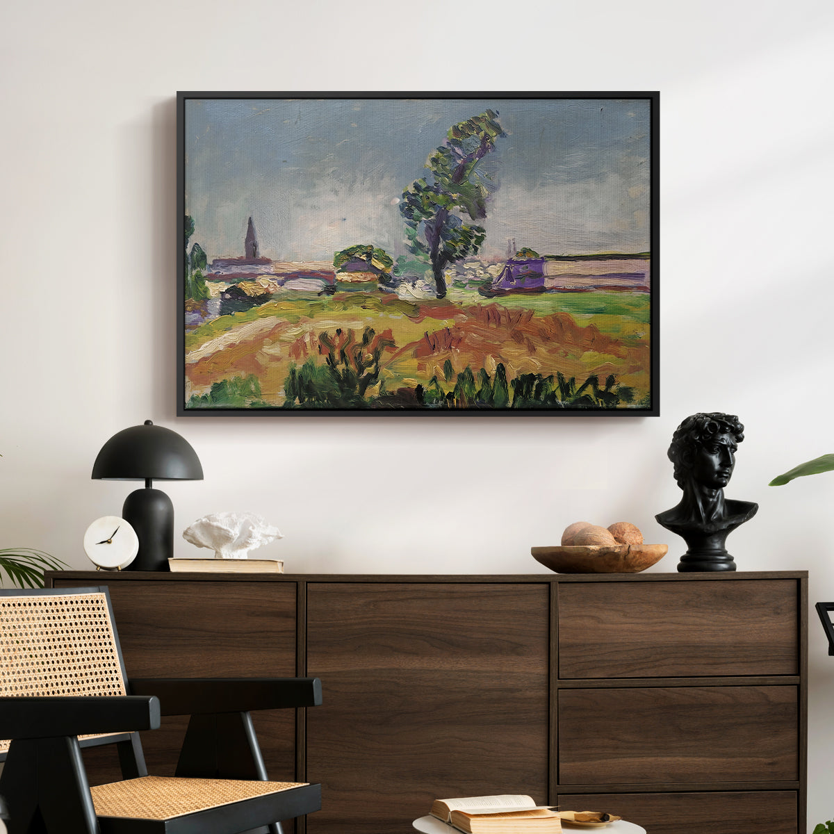 Landscape Around Toulouse, The Bridge of the Young Ladies, 1898 - Floater Framed Canvas Print