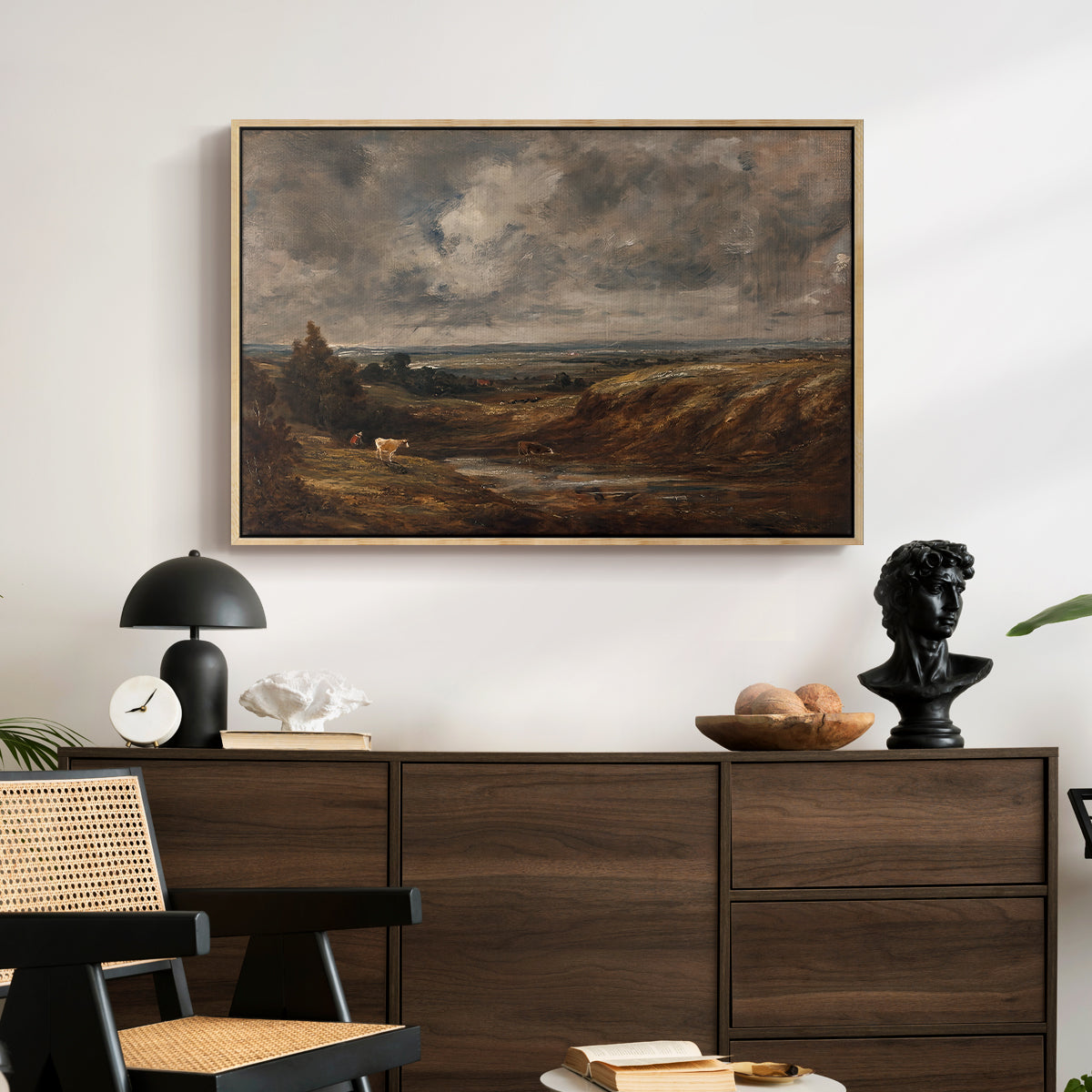 Hampstead Heath, 1825 - Floater Framed Canvas Print