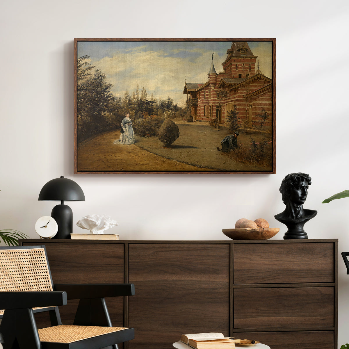 The Country House of Gustave Coûteaux, 1871 - Floater Framed Canvas Print