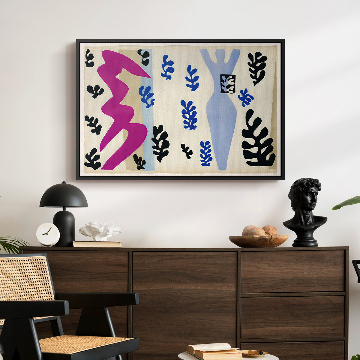 The Knife Thrower (Le lanceur de couteaux), from Jazz, 1947 - Floater Framed Canvas Print