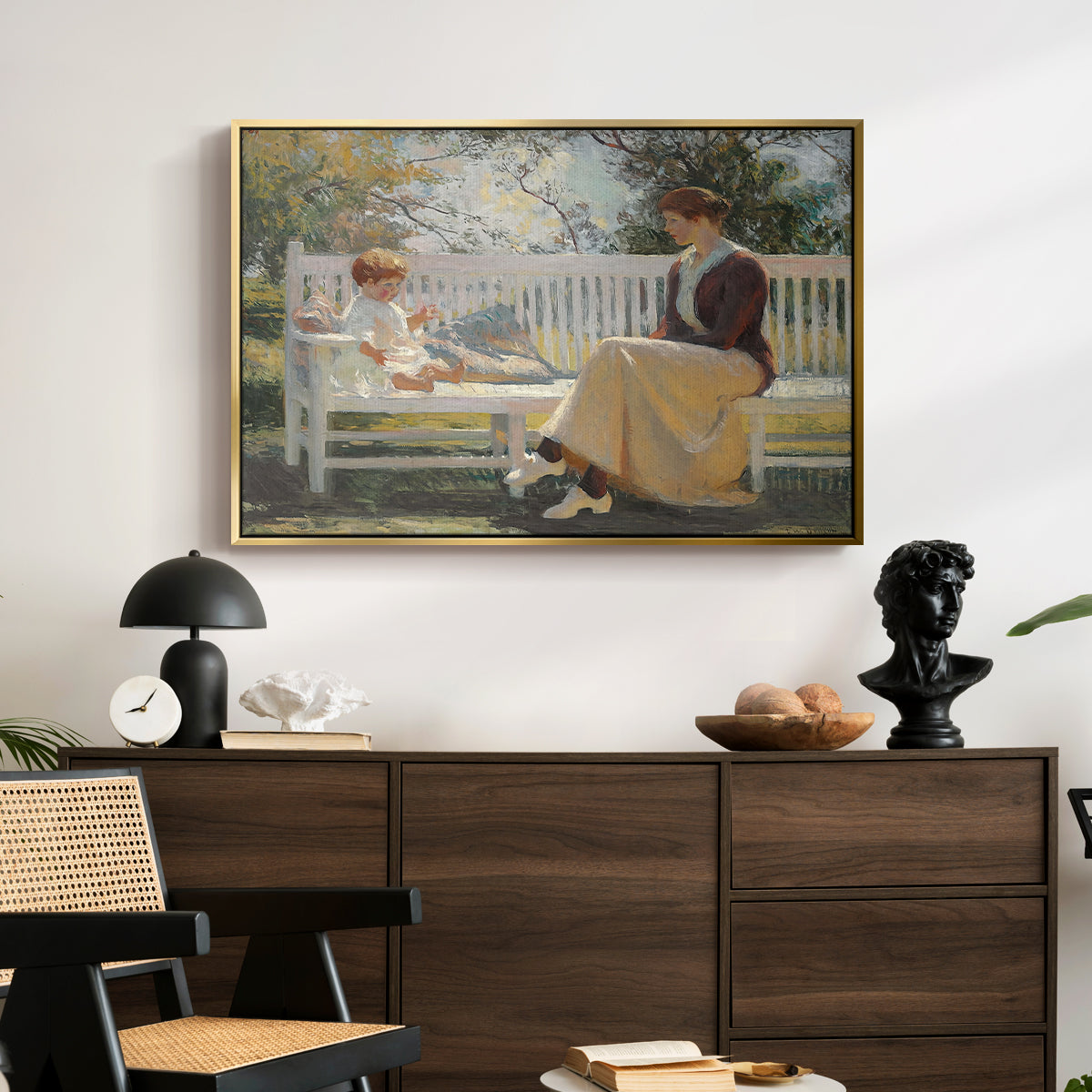 Eleanor and Benny, 1916 - Floater Framed Canvas Print