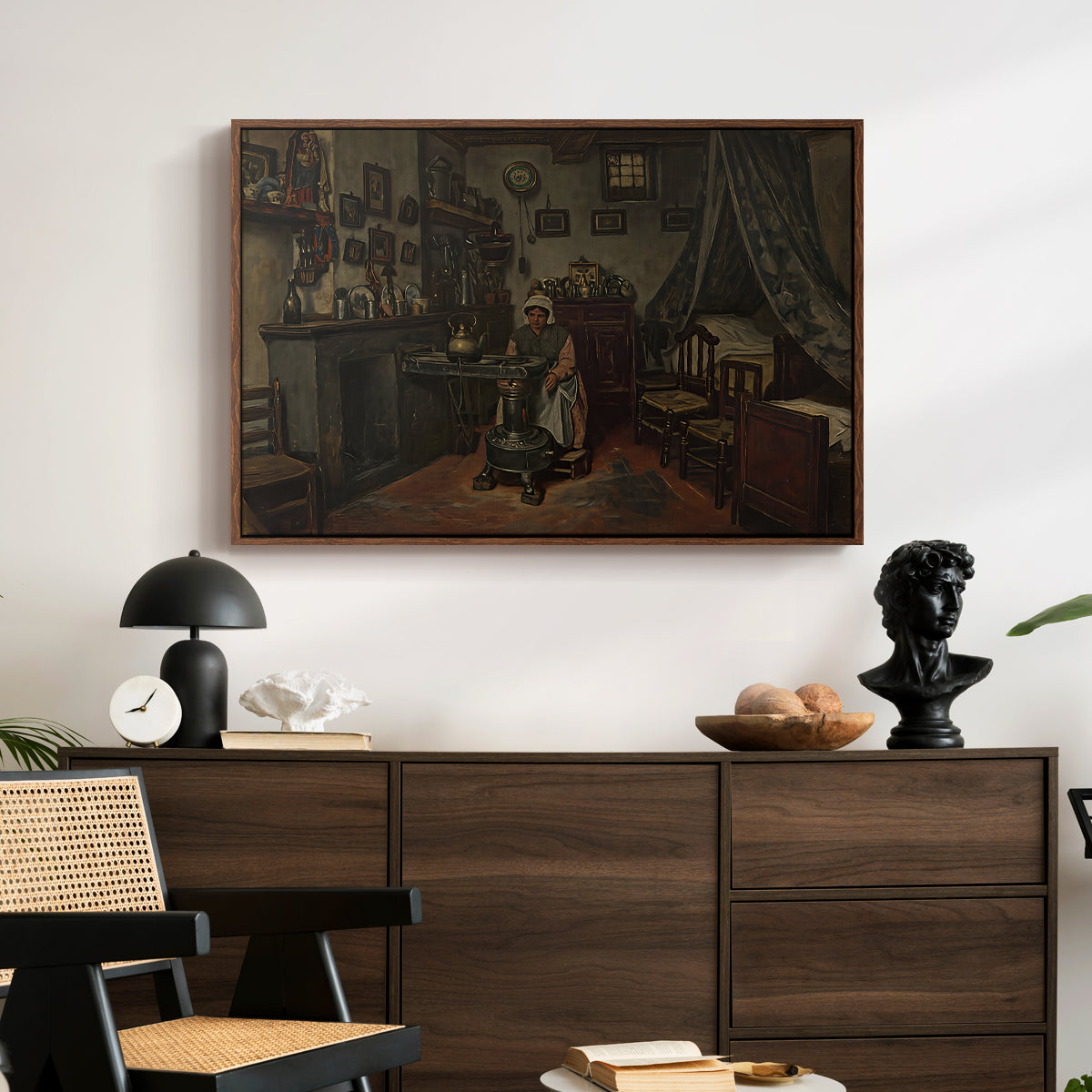 Interior, c. 1865-1870 - Floater Framed Canvas Print