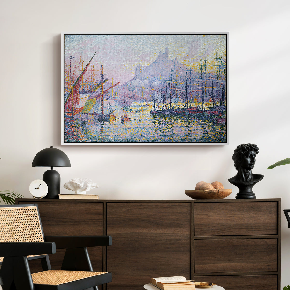 The Port of Marseille, 1905 - Floater Framed Canvas Print