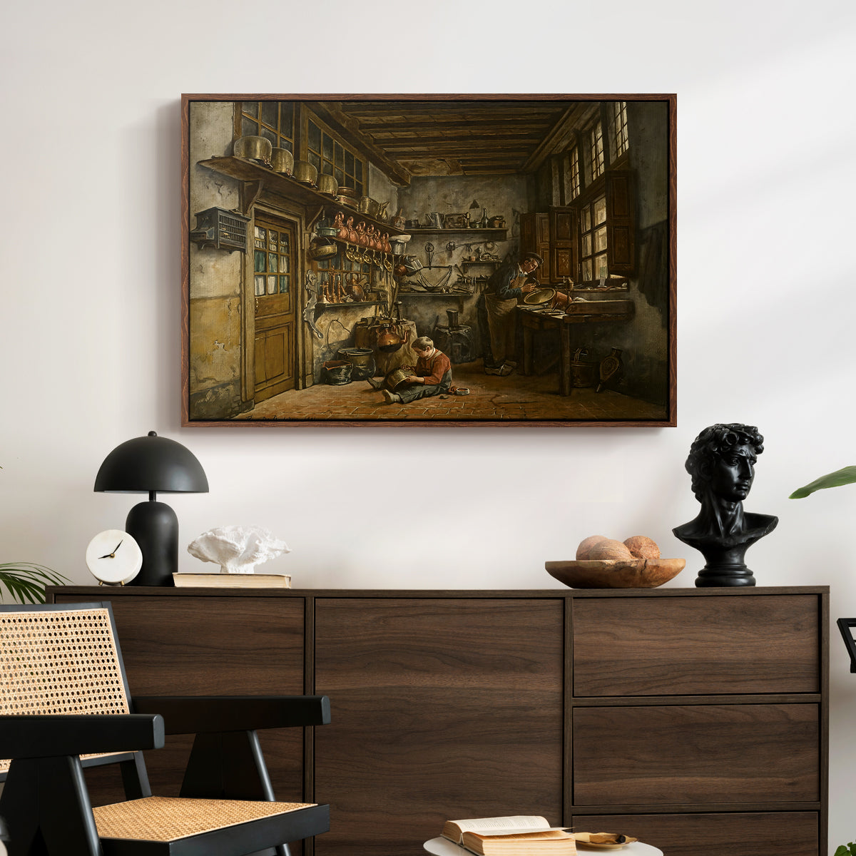 The Tinker, 1861 - Floater Framed Canvas Print