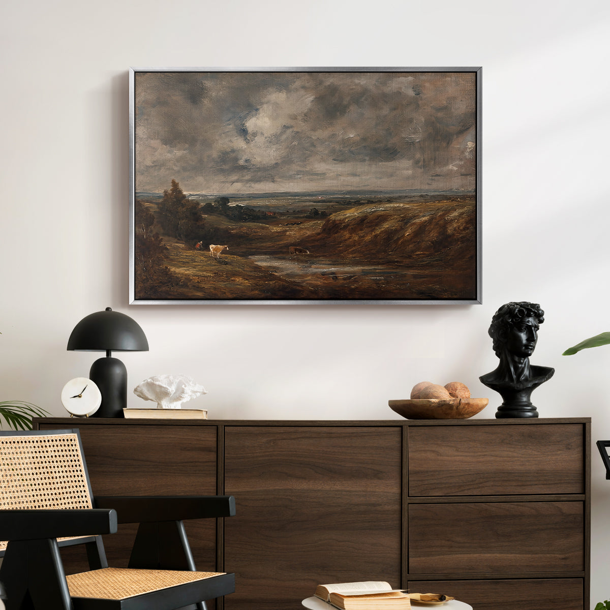 Hampstead Heath, 1825 - Floater Framed Canvas Print