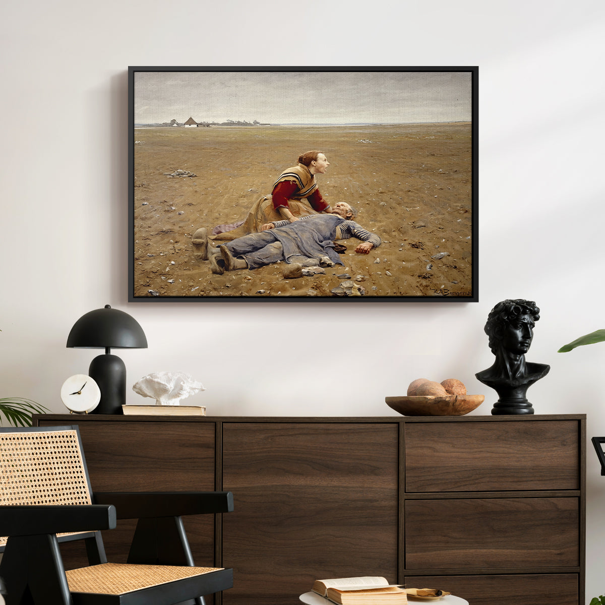Worn Out (Udslidt), 1889 - Floater Framed Canvas Print