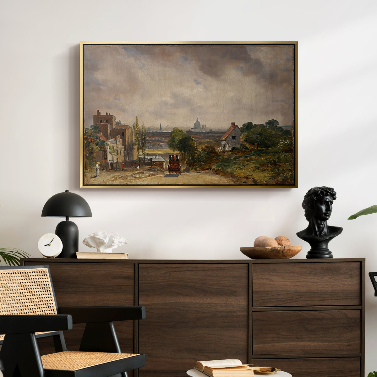 Sir Richard Steele's Cottage, Hampstead, c. 1832 - Floater Framed Canvas Print