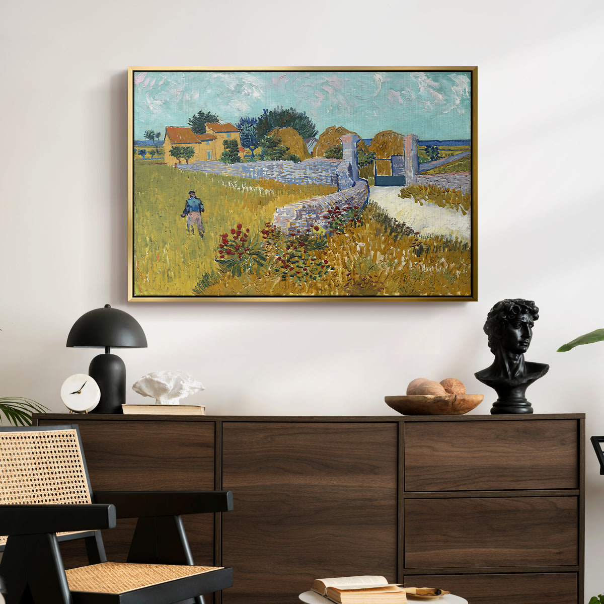 Farmhouse in Provence, 1888 - Floater Framed Canvas Print