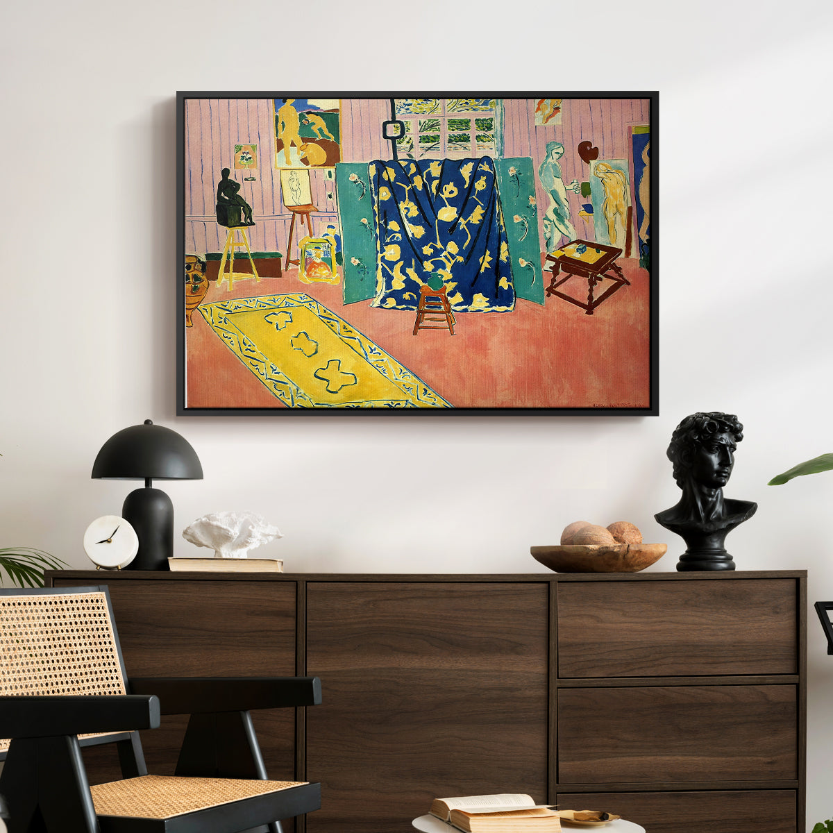 The Pink Studio (L'Atelier Rose), 1911 - Floater Framed Canvas Print