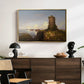 Italian Coast Scene with Ruined Tower, 1838 - Floater Framed Canvas Print