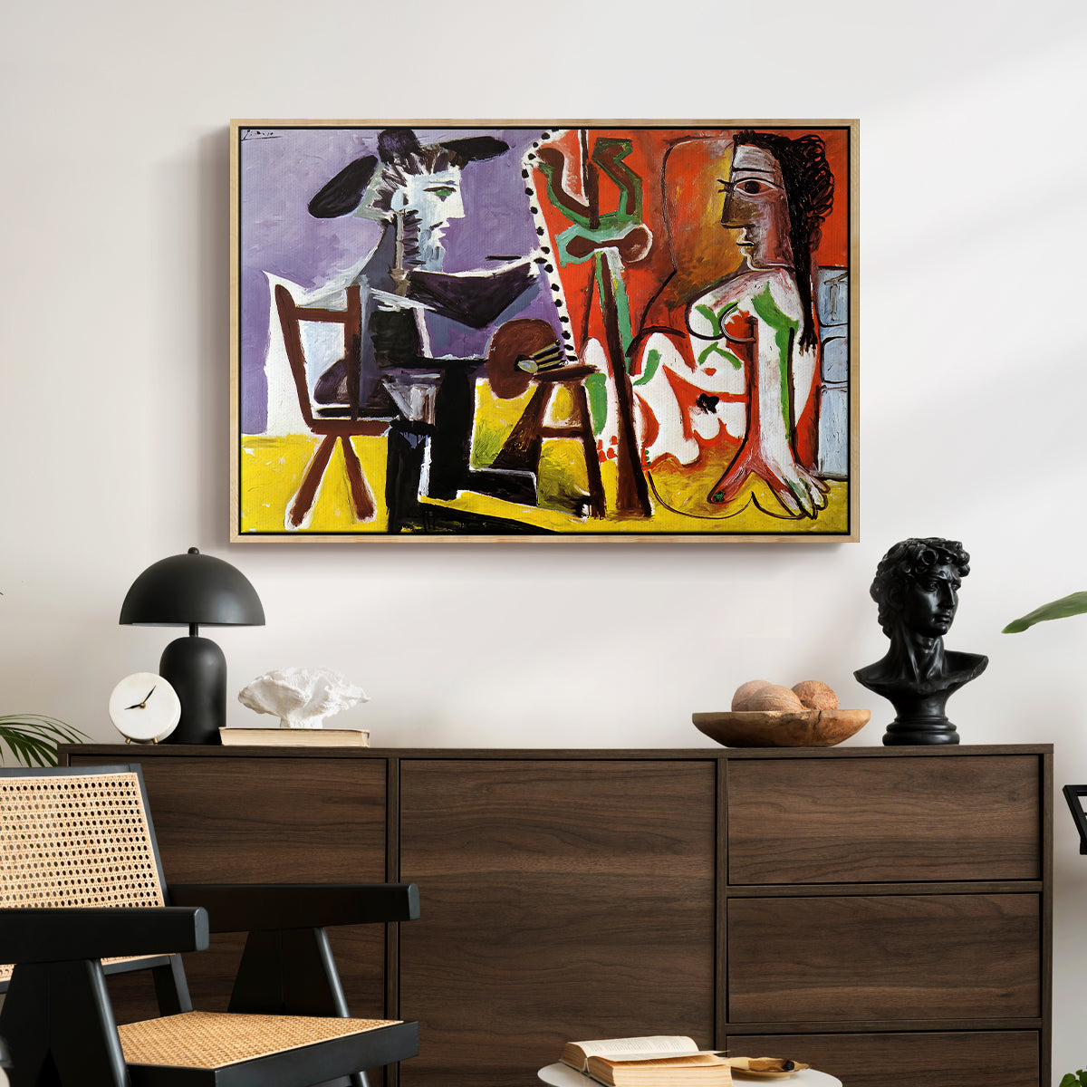 The Painter and His Model, 1963 - Floater Framed Canvas Print