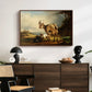 A Goat with Two Kids - Floater Framed Canvas Print