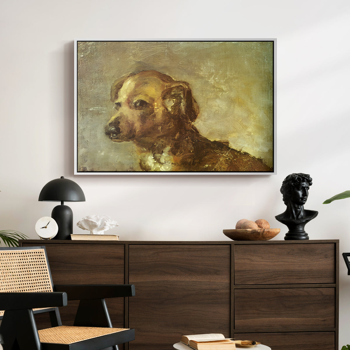 Cliper, the Artist's Dog, 1895 - Floater Framed Canvas Print