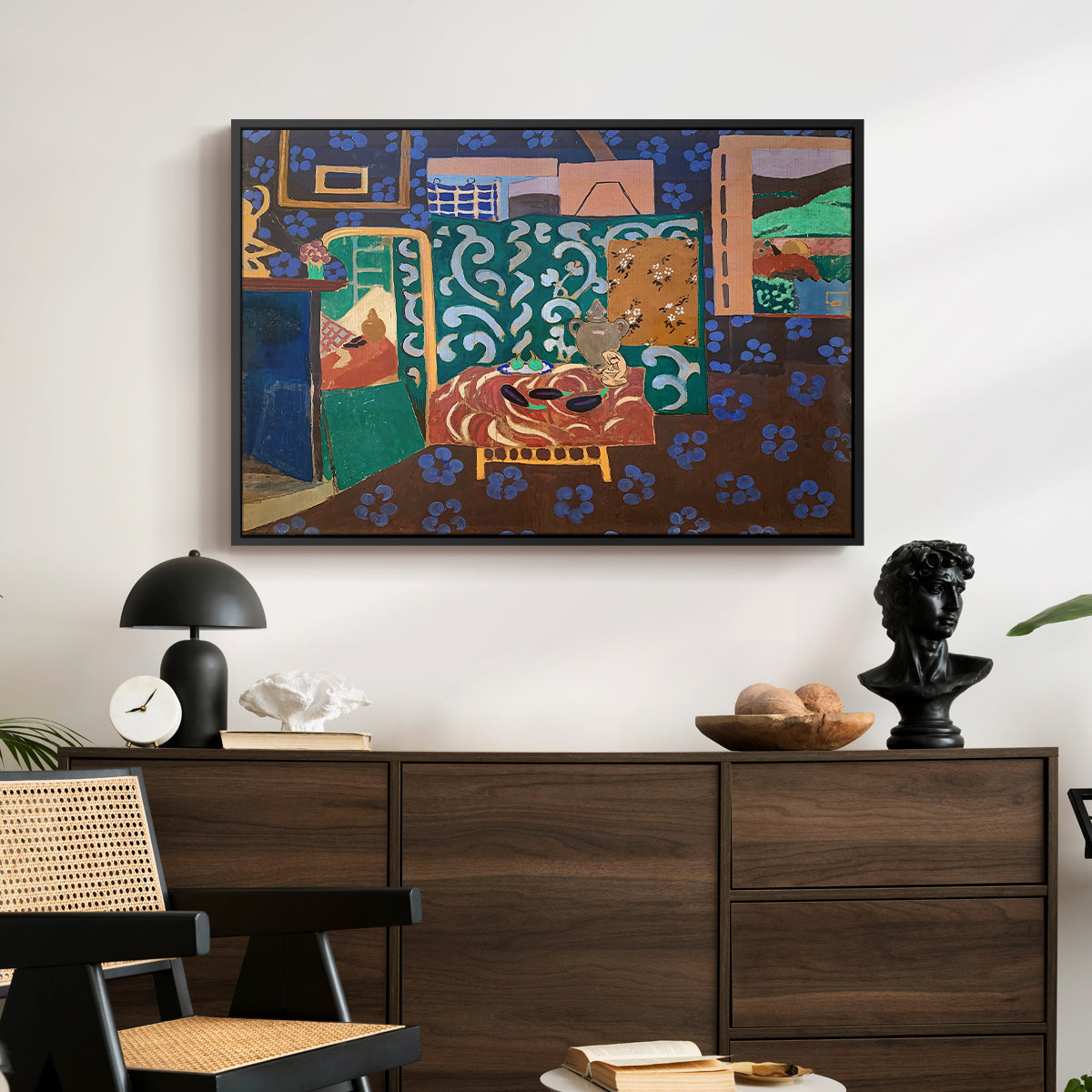 Interior with Aubergines, 1911 - Floater Framed Canvas Print