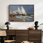 The Beach at Valencia, 1908 - Floater Framed Canvas Print