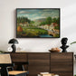 Pastoral Landscape with Stream, Fisherman and Strollers, 1875-1880 - Floater Framed Canvas Print