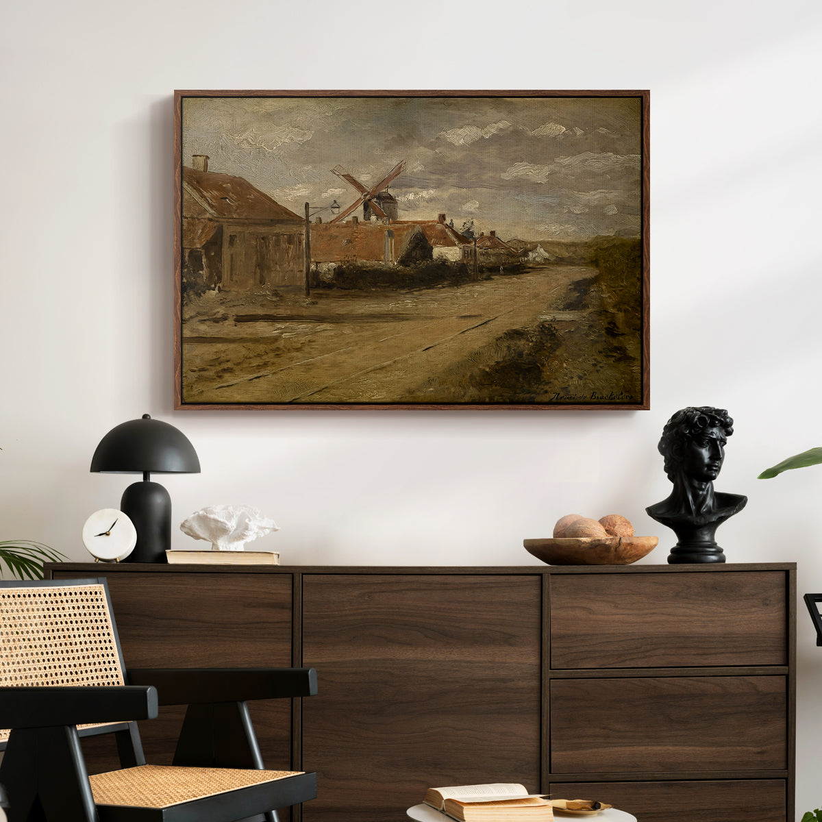 The Mill at Kiel, c. 1885-1888 - Floater Framed Canvas Print