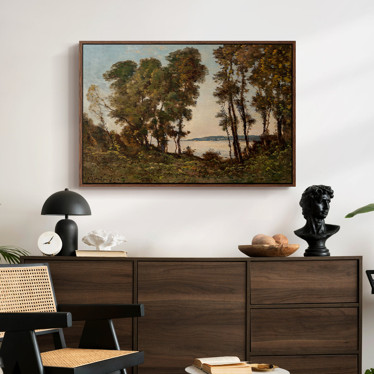 The Banks of the Allier, 1894 - Floater Framed Canvas Print
