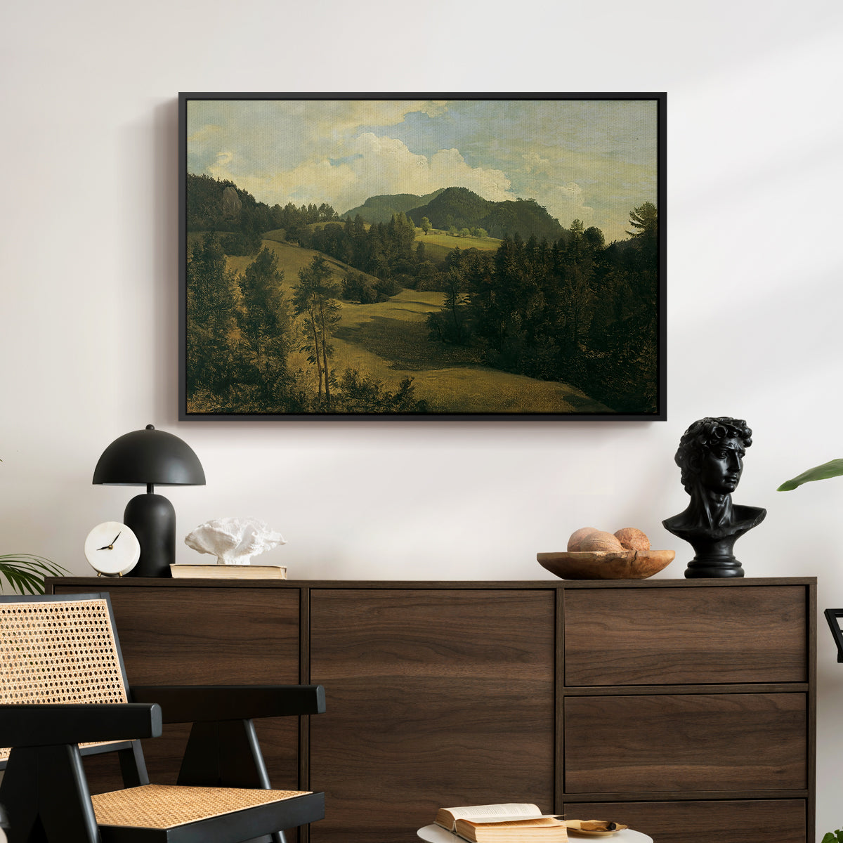 Landscape near Miesenbach, c. 1830 - Floater Framed Canvas Print