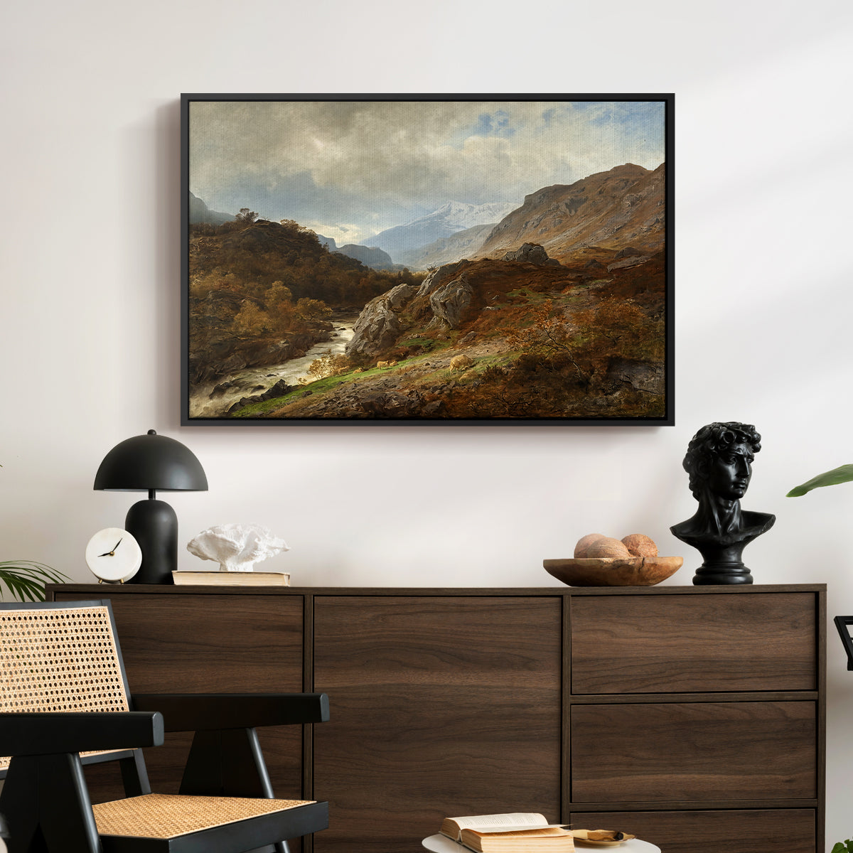 Mountain Landscape, 1864 - Floater Framed Canvas Print