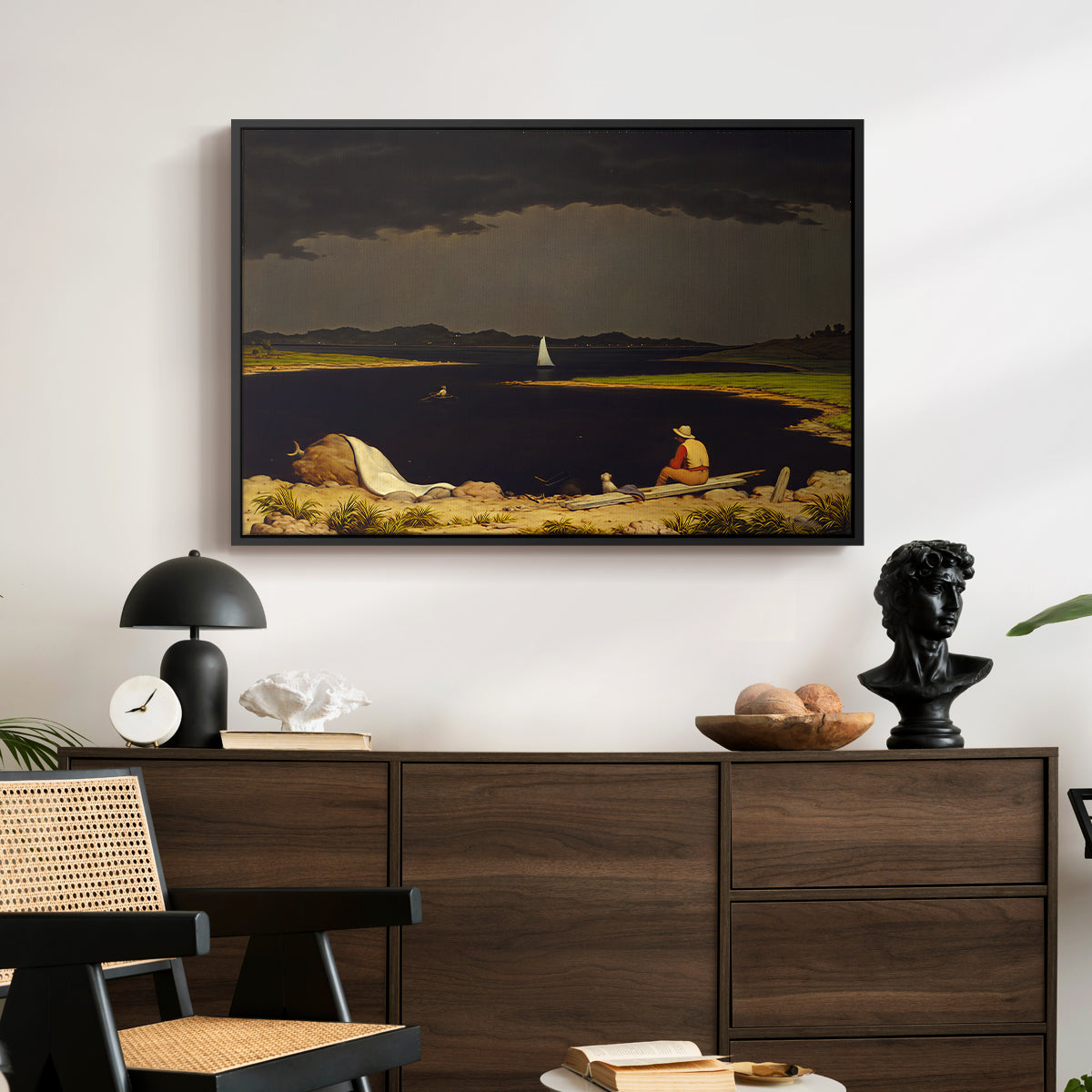 Approaching Thunder Storm, 1859 - Floater Framed Canvas Print