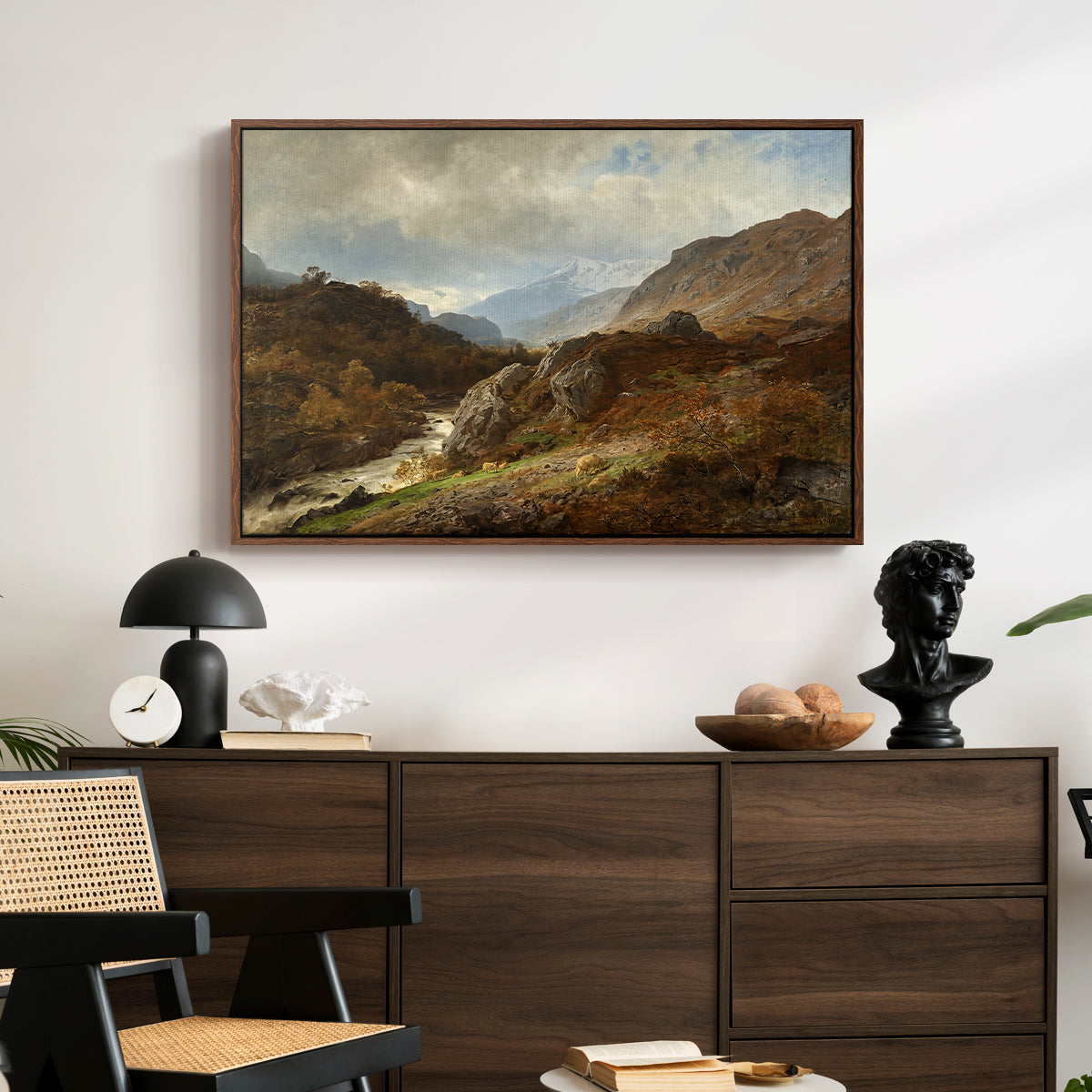 Mountain Landscape, 1864 - Floater Framed Canvas Print