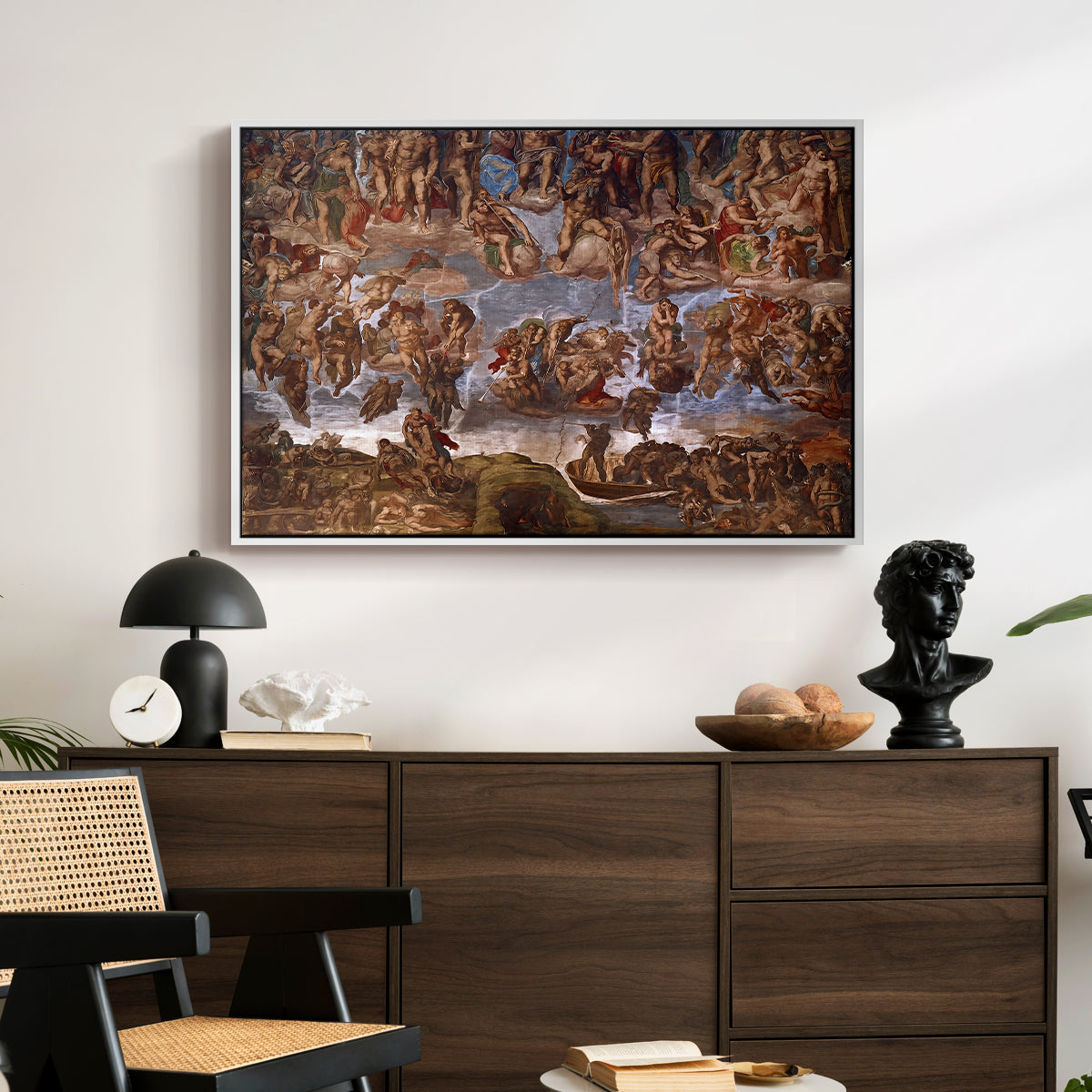 The Last Judgment (Charon's Boat and the Damned), 1536-1541 - Floater Framed Canvas Print